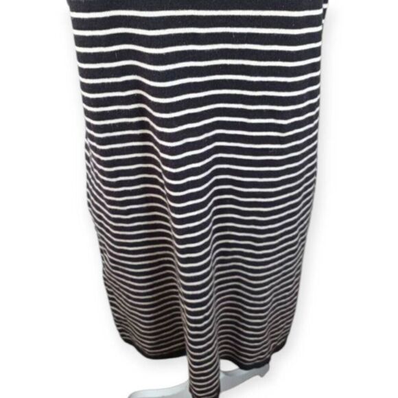 FOREVER 21 BLACK & BEIGE STRIPE TEE-SHIRT DRESS SZ.XL EUC. - Picture 3 of 6